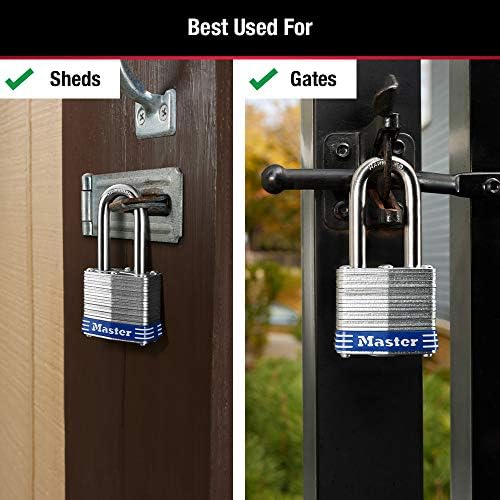 Master Lock Outdoor Padlocks, Lock Set with Keys, Keyed Alike Padlocks